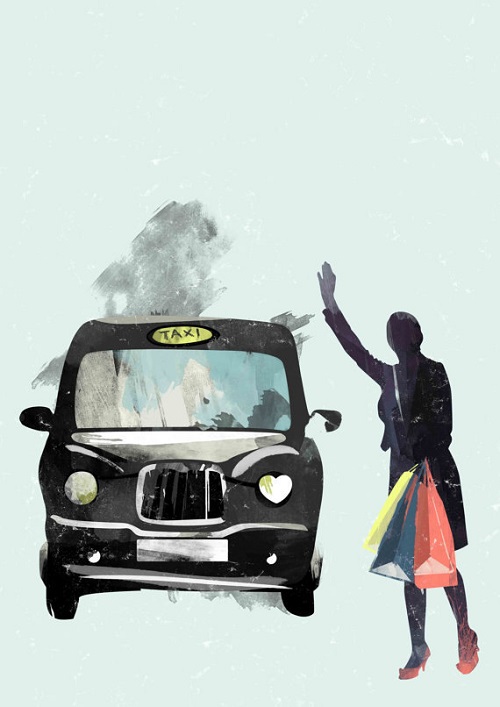 London Taxi - Art Print by CTIllustration